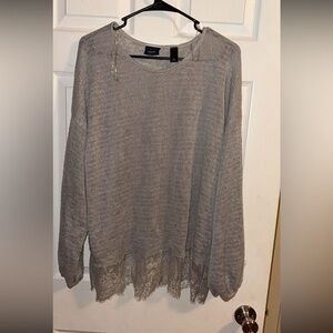 Daytrip Light Gray Textured Top